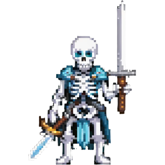 skeleton with a sword emoji