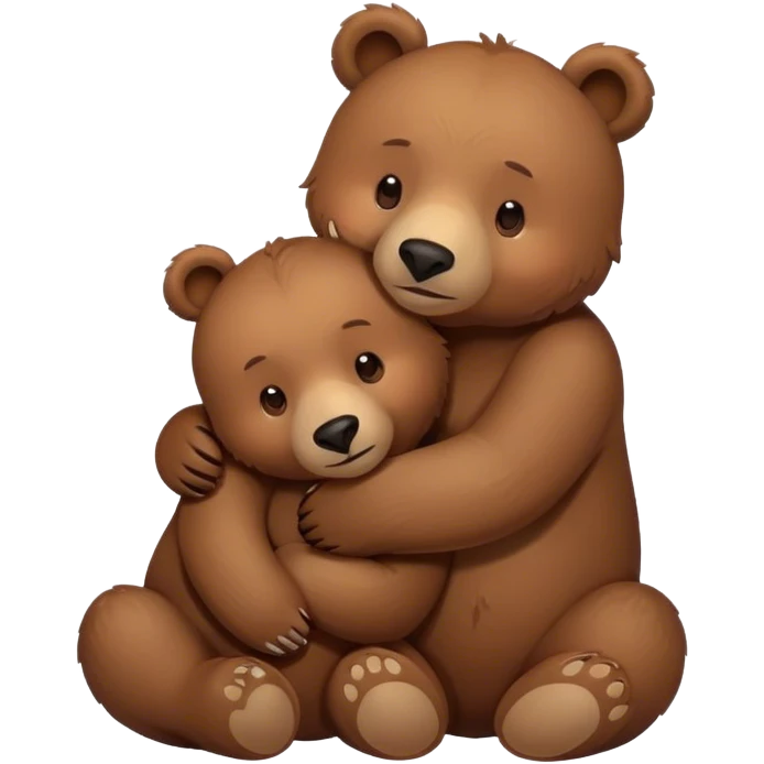 Bears cuddling emoji