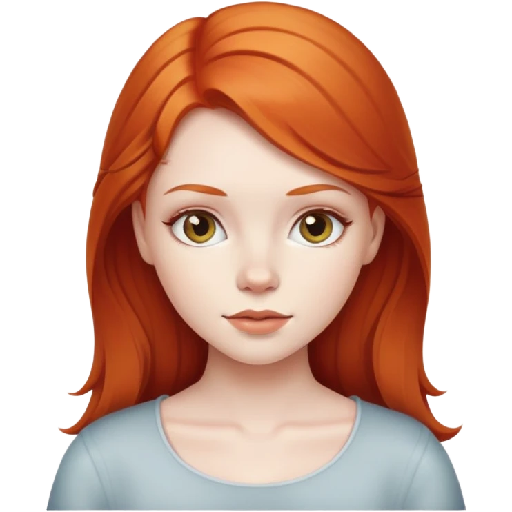 menina ruiva branca emoji