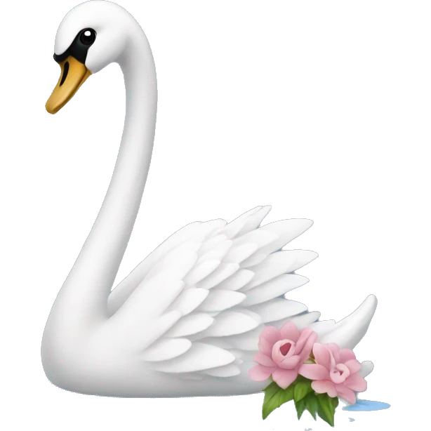 flowery swan emoji