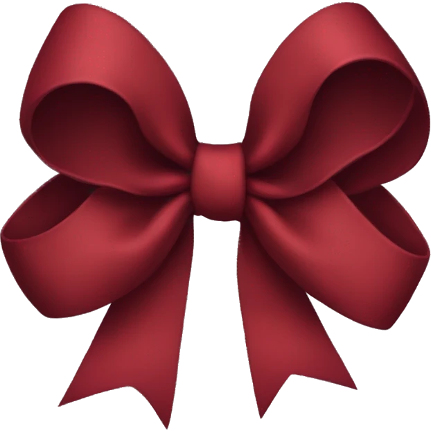 dark red bow emoji