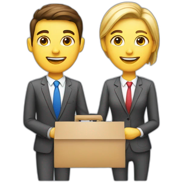 matching job applicant with recruiter emoji