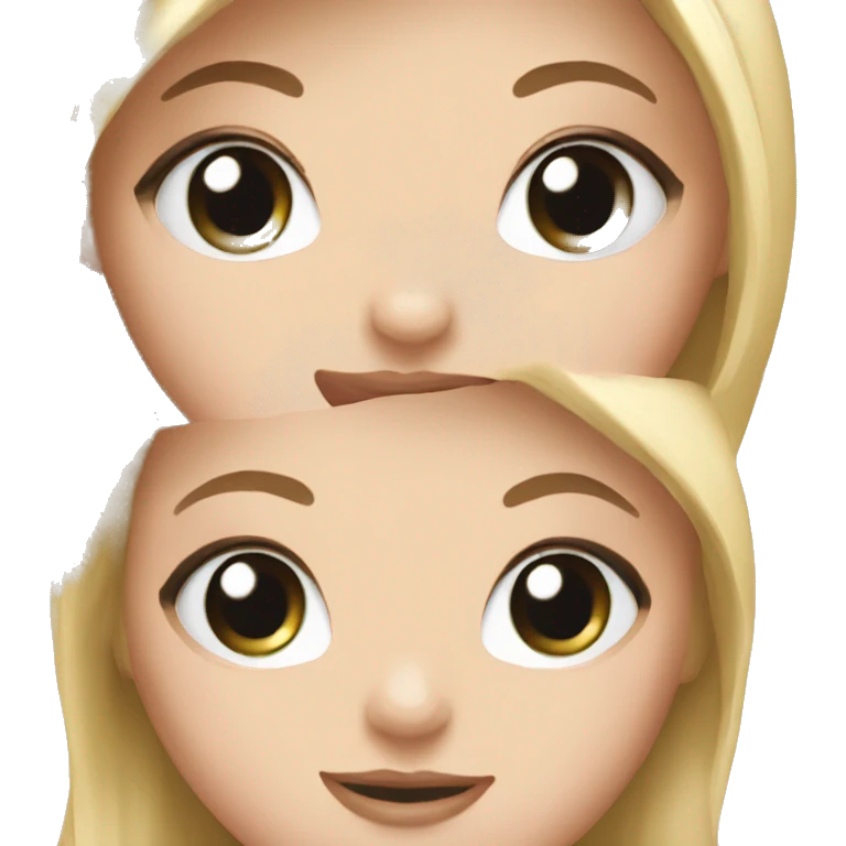 Beautiful blonde, white girl and pink emoji