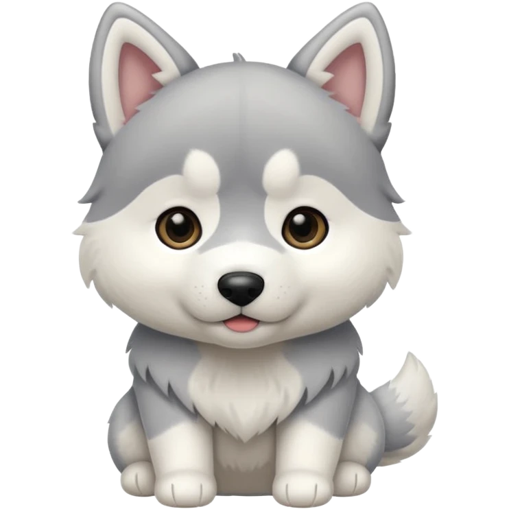 Chibi style Plush Siberian Husky  emoji