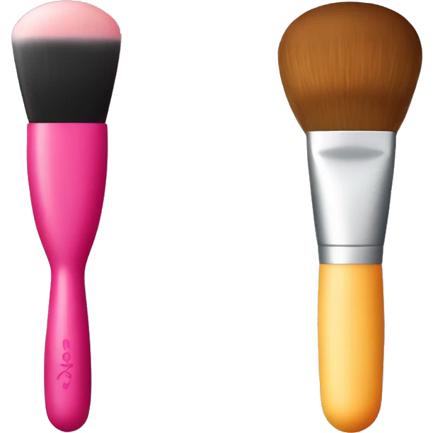 makeup brush and beauty sponge emoji
