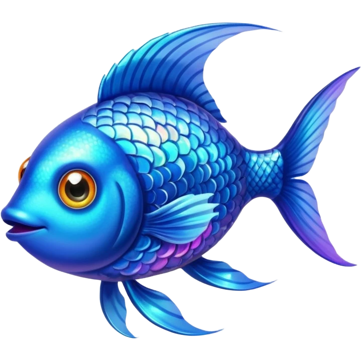 Adorable fish with large sparkling eyes and long flowing fins. emoji