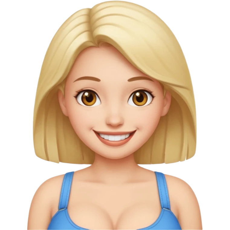 naked girl with big boobs emoji