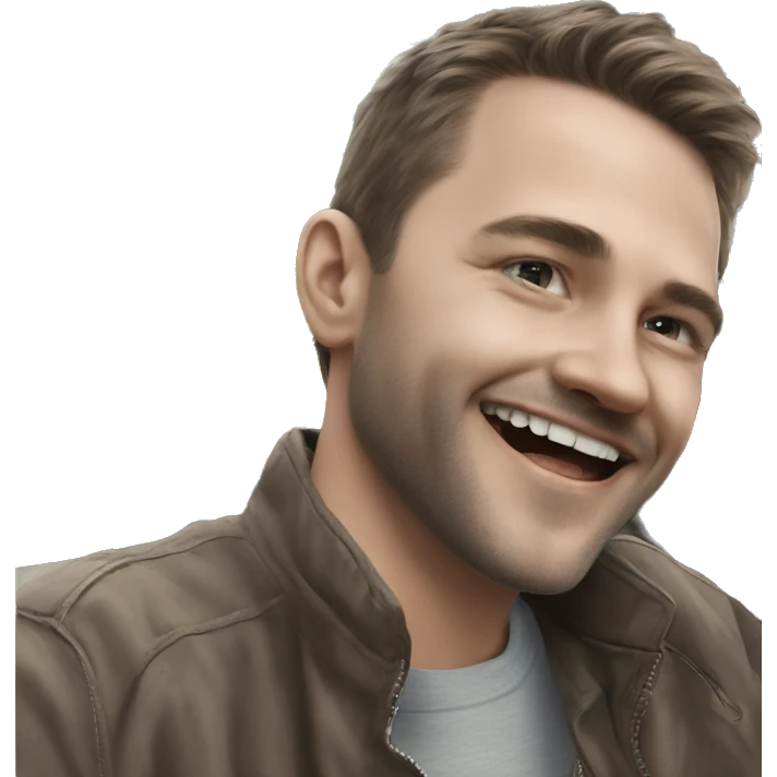 happy man driving car emoji