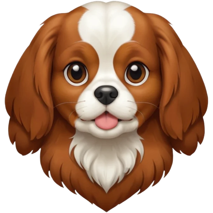 Cavalier king charles spaniel in heart emoji