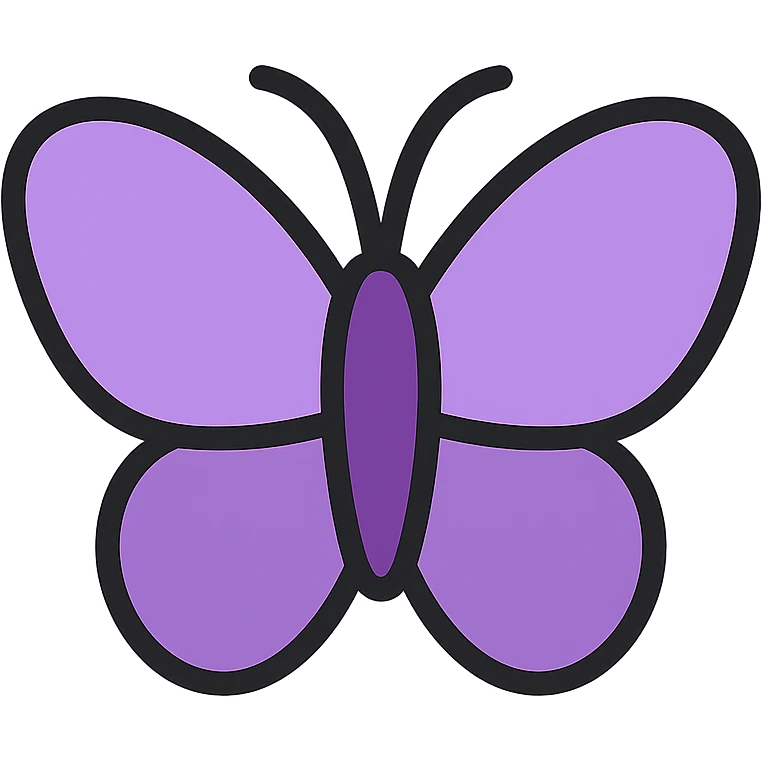 simple and elegant purple butterfly, minimalistic style, clean lines emoji