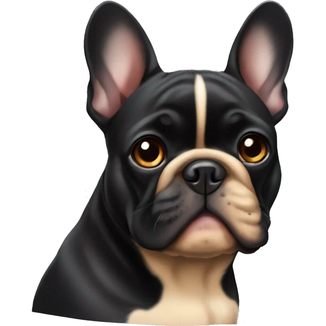 Black and tan French bulldog  emoji