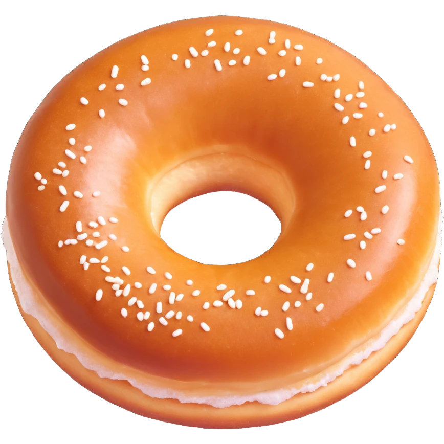 a single Berliner doughnut, round, golden-brown, no hole, dusted with powdered sugar, hint of jam filling visible emoji