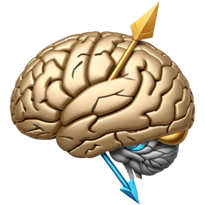 brain  With Mindset Arrow Symbol emoji