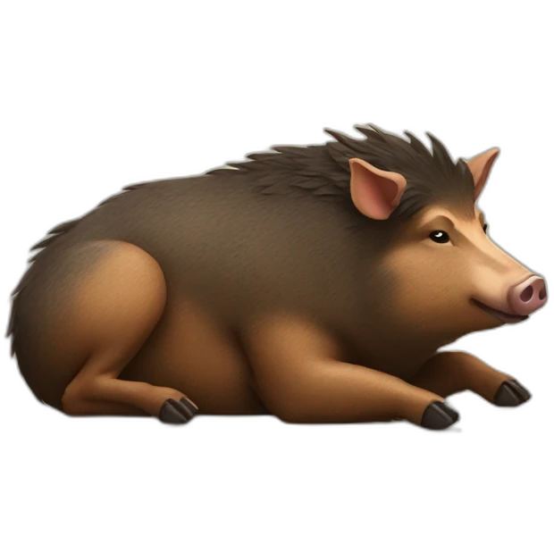 boar sunbathing emoji