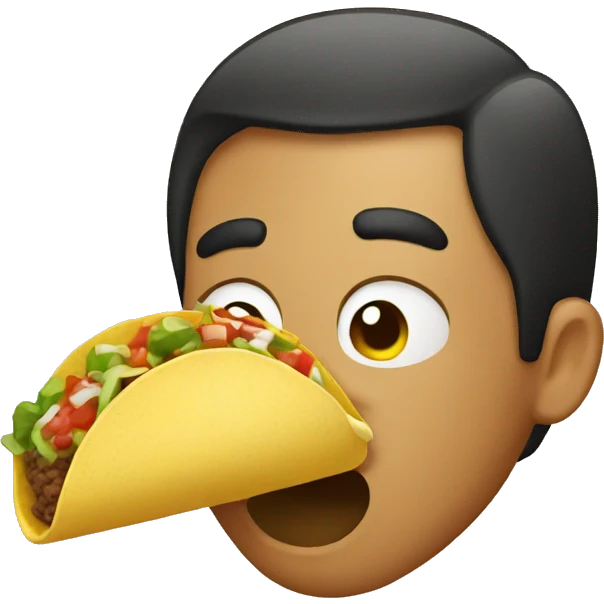 Mexican inhaling taco  emoji