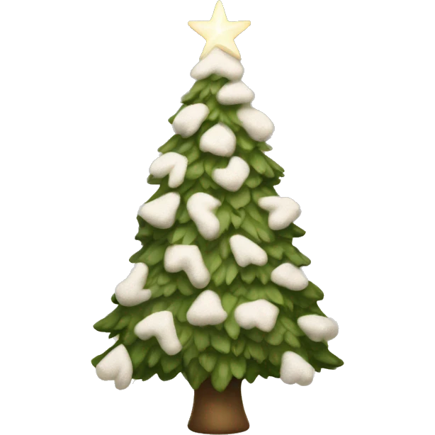  christmas tree beige and white cozy emoji
