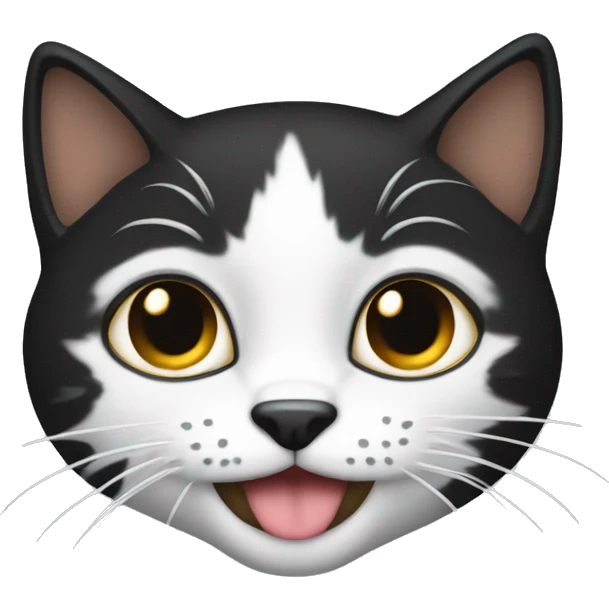 Gato preto  branco apaixonado  emoji