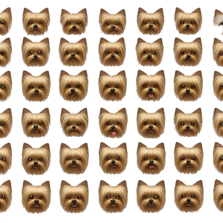 One eyed Yorkshire terrier long hair  emoji
