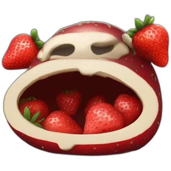Dark vador qui mange des fraises emoji
