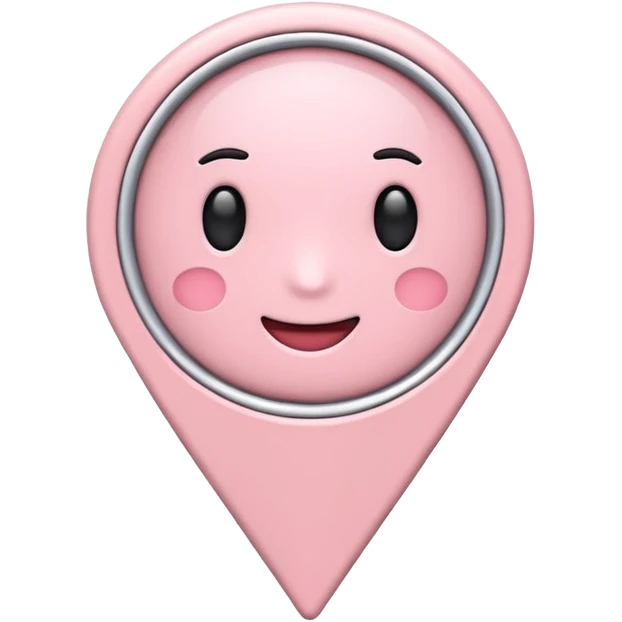 pale pink location pin emoji without face emoji