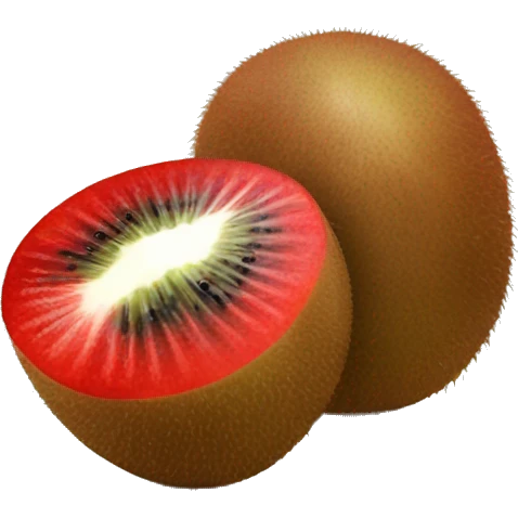 red kiwi fruit emoji