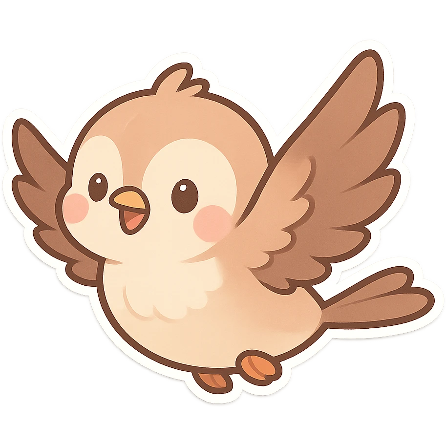 飞翔的小鸟 emoji