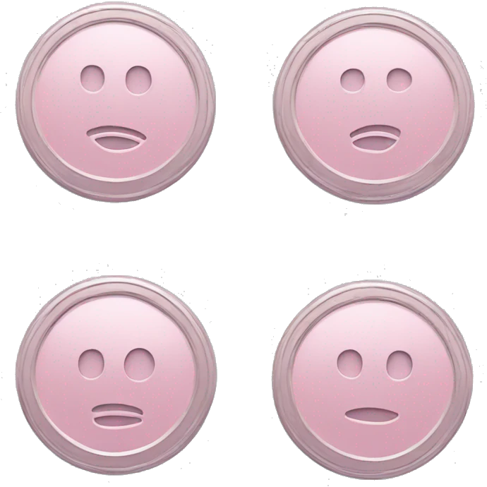 pinkish light blue Coin that is a currency without a face emoji