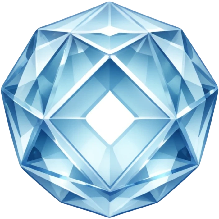generate beautiful white crystal capital i emoji