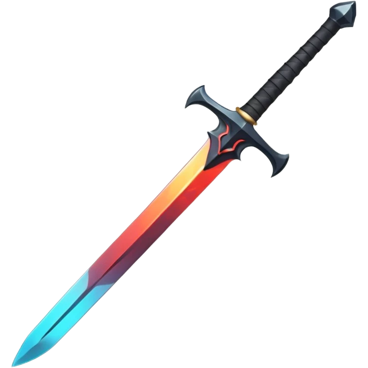 iOS emoji, minimal dark sword, flat design, fantasy emoji