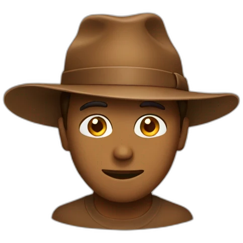 brown hat emoji