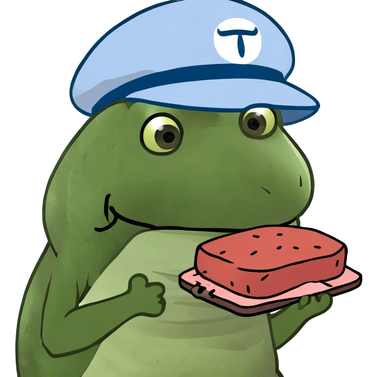 Slid beef in the style of Totoro emoji