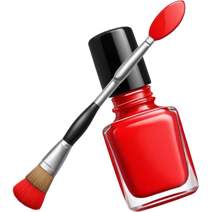 open nail polish bottle with brush inside emoji