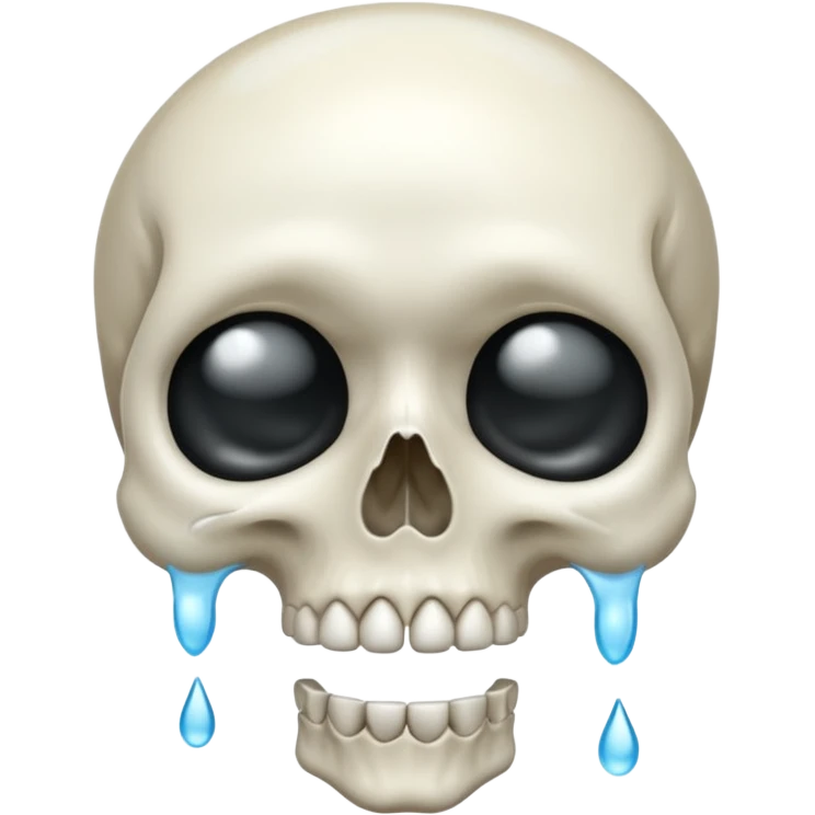 Skull crying loudly and alot emoji