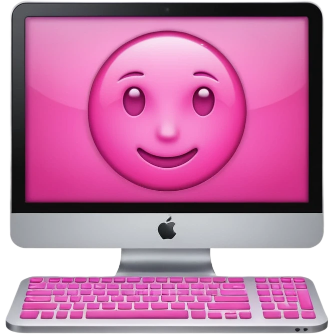 make a computer with pink tones

 emoji