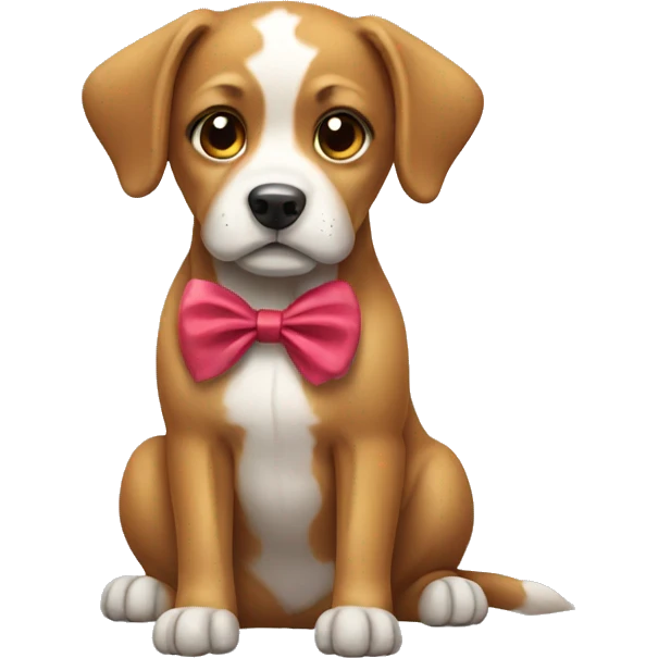 Dog with bow emoji