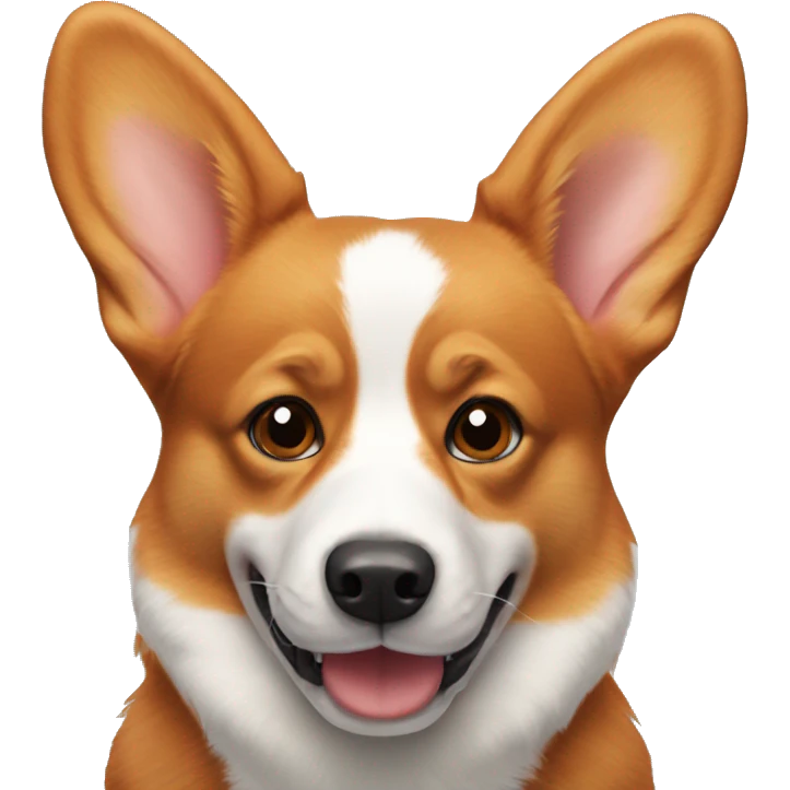 Red corgi without tail emoji