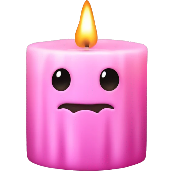 Halloween light pink candle  emoji