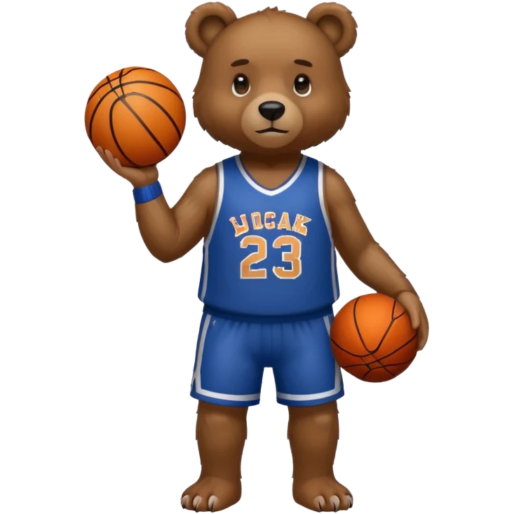 Bear with full body and wearing basketball Jersey emoji