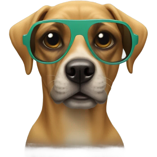 dog with pit viper sunglasses on it emoji