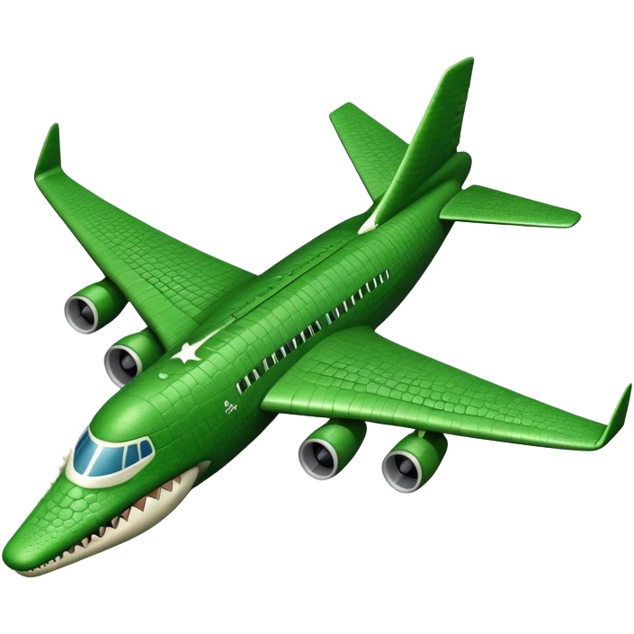 crocodile shaped bomber airplane emoji