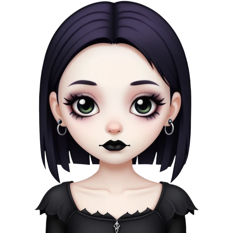 Petite skinny goth girl  emoji