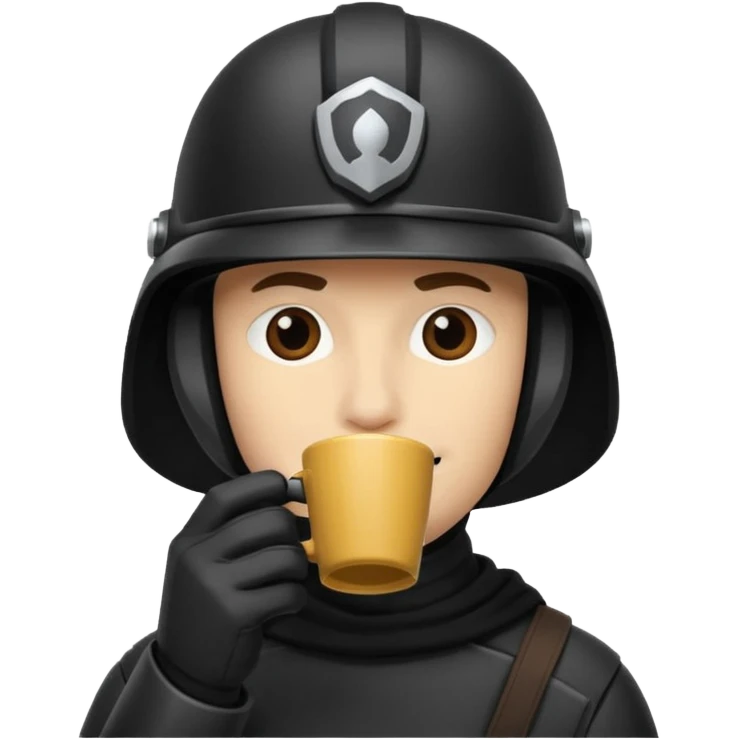 spaceballs darkhelmet sipping coffee emoji