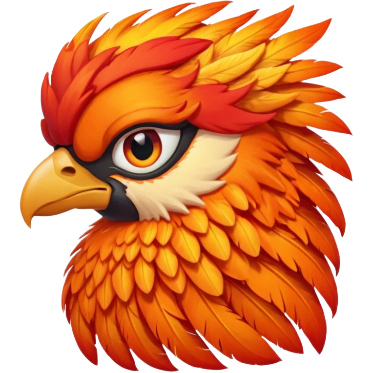 Bored blazing phoenix emoji