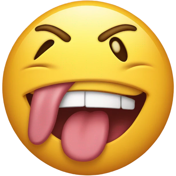emoji with  johnstonhanging out of its mouth emoji