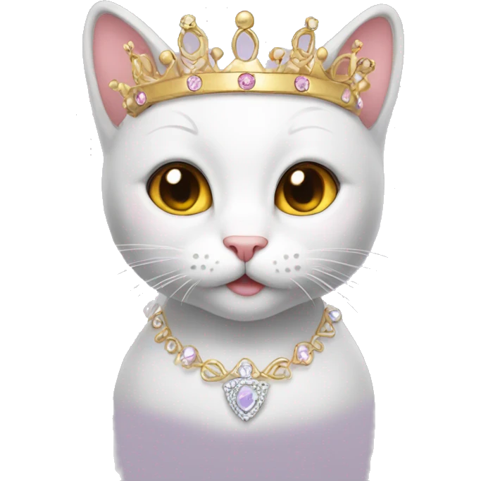 kitty with tiara emoji