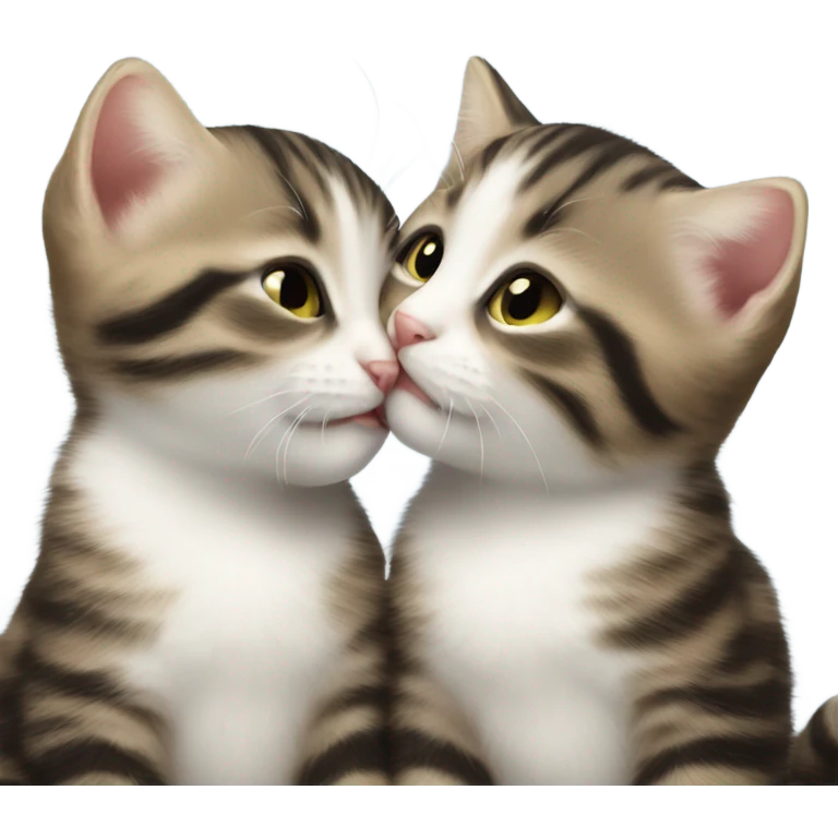 Baby cats kissing emoji