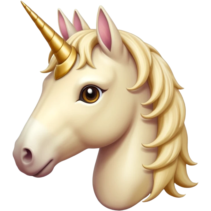 Beige unicorn emoji