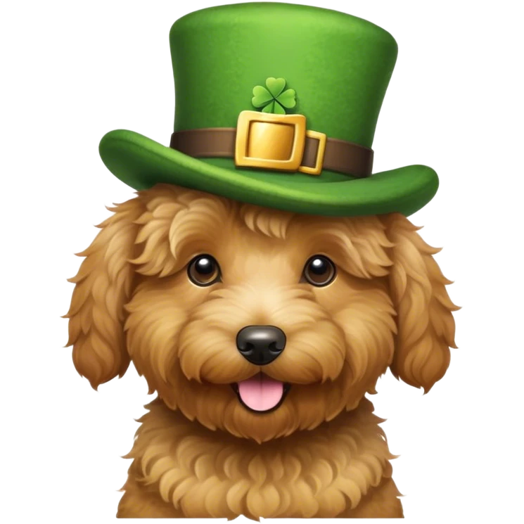 Goldendoodle st Patrick’s day emoji