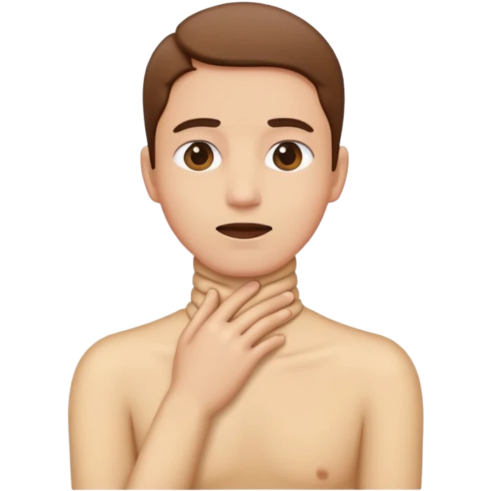 Holding neck  emoji