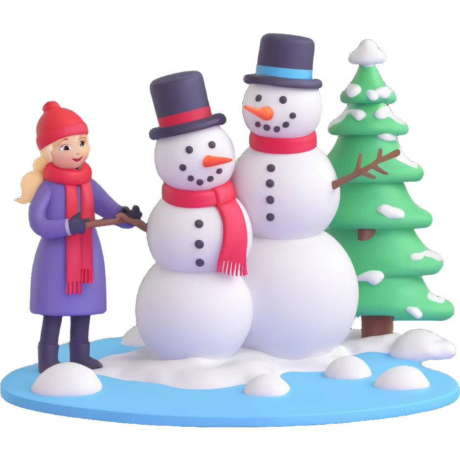 people making a snowman emoji
